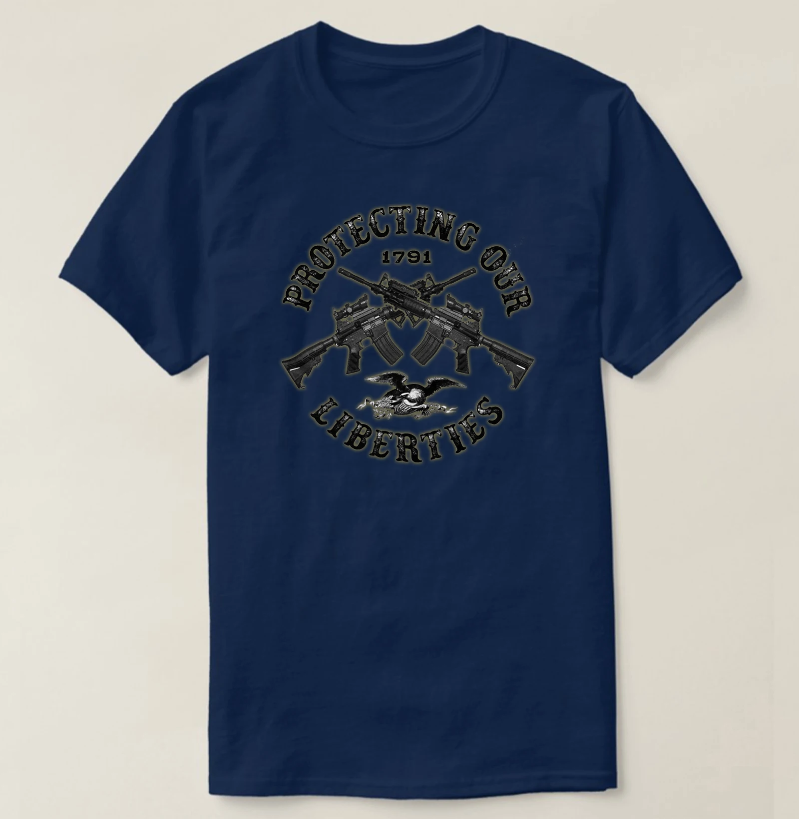 Pro 2nd Amendment Protecting Our Liberties 1791 Gun Rights T-Shirt 100% Cotton O-Neck Short Sleeve Summer Casual Mens T-shirt