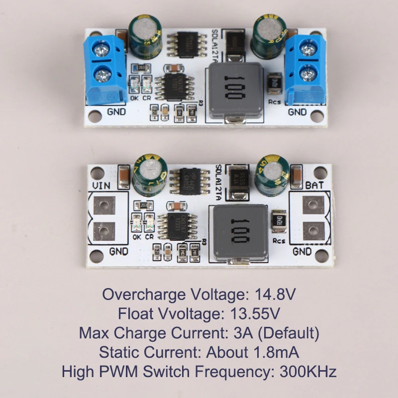 SDLA12TA MPPT Solar Controller Charging Module for 12V 1-1000AH Lead-Acid Battery Solar Panel Regulator Charger Board