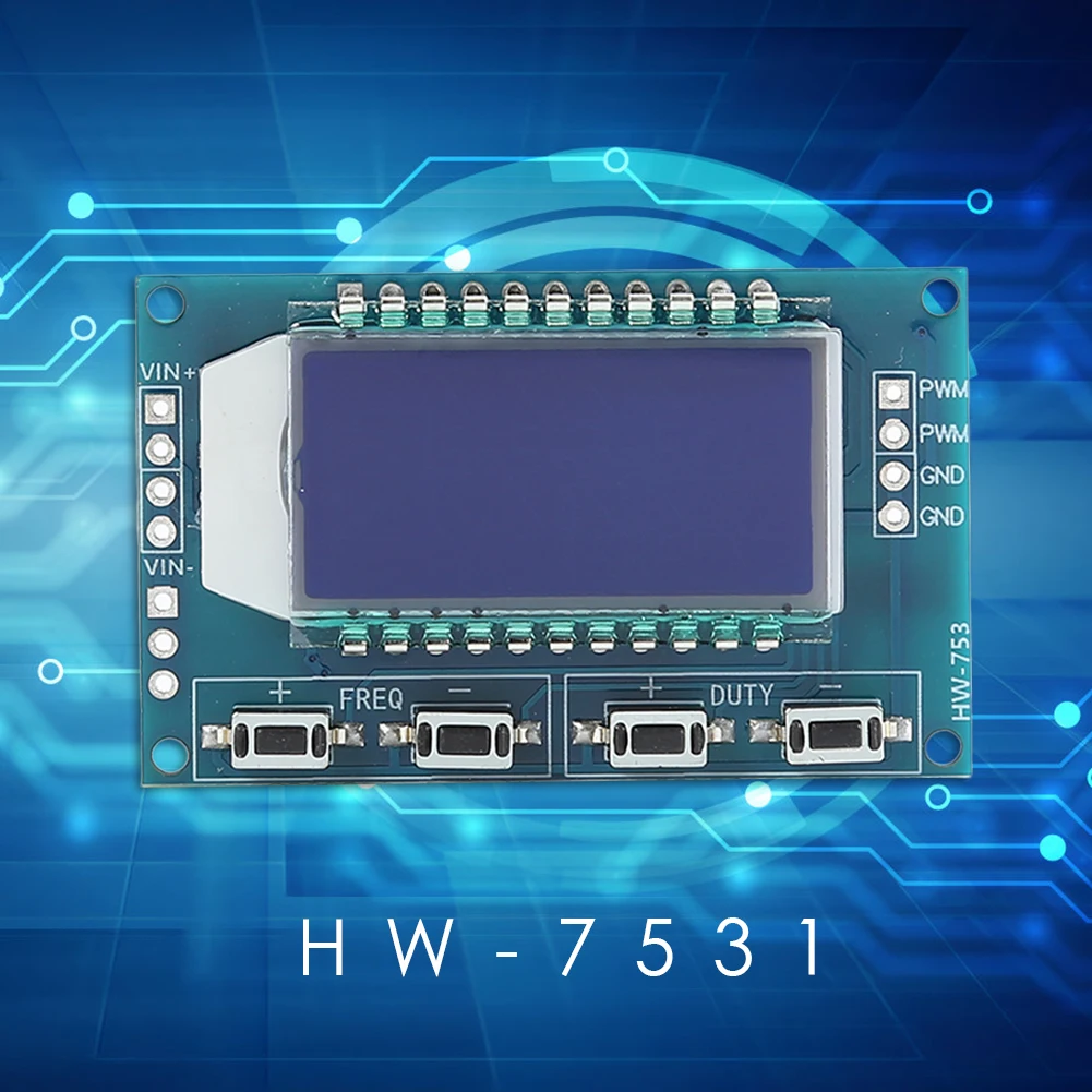 

1Hz-150KHz Generator Board with LCD Display Electronic Module Frequency Duty Cycle Adjustable Function Generator