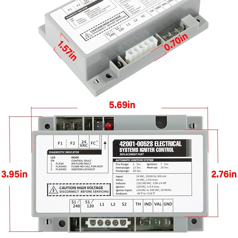 Zestaw modułu sterującego zapalnikiem#42001-0052S Pasuje do systemów elektrycznych MasterTemp & Sta-Rite Max-E-Therm basenów i grzejników spa