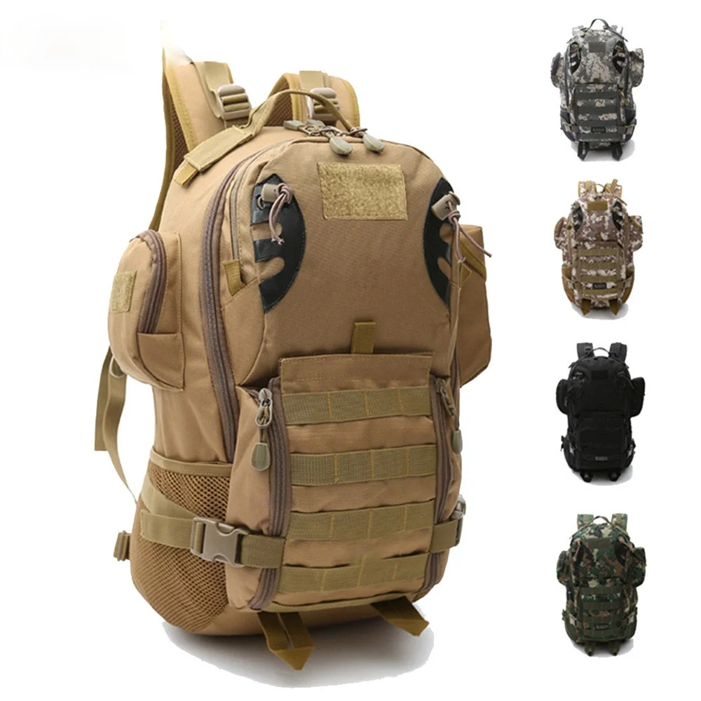 

45L Large Capacity Man Army Tactical Backpacks Military Assault Bags Outdoor 3P EDC Molle Pack For Trekking Camping Hunting Bag