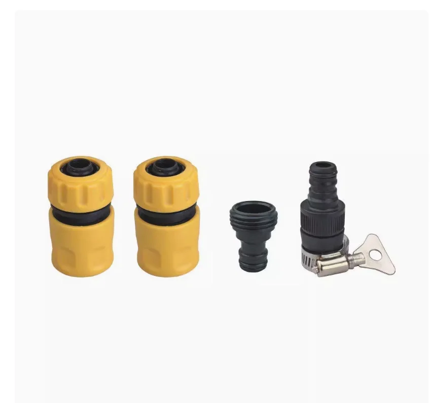 BESTIR tool ABS plastic 6 5 8 pattern nozzle zinc alloy spary gun hose nozzle connectors set Water gun short Faucet connector