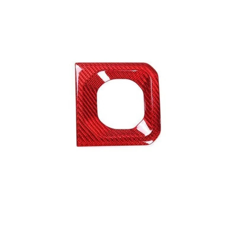 A + غطاء الكسوة للوحة ناقل الحركة من ألياف الكربون الحقيقية باللون الأحمر لسيارة لاند روفر ديفندر 20-22 #3