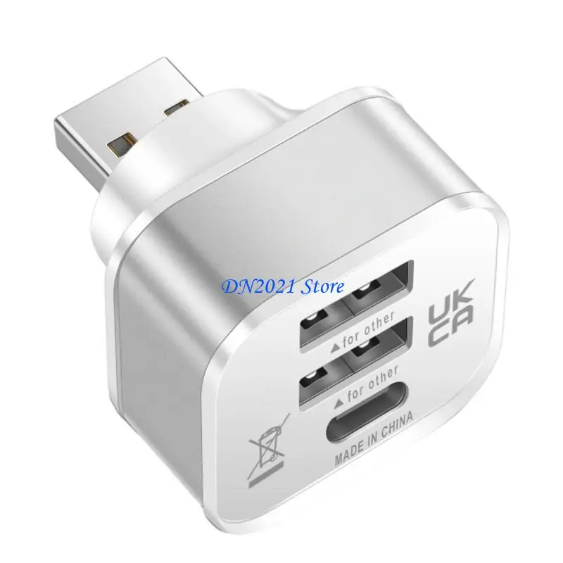 F3KE 3 Port USB Splitter Extender Computer Accessories 1 Male To 3 Port Multiple