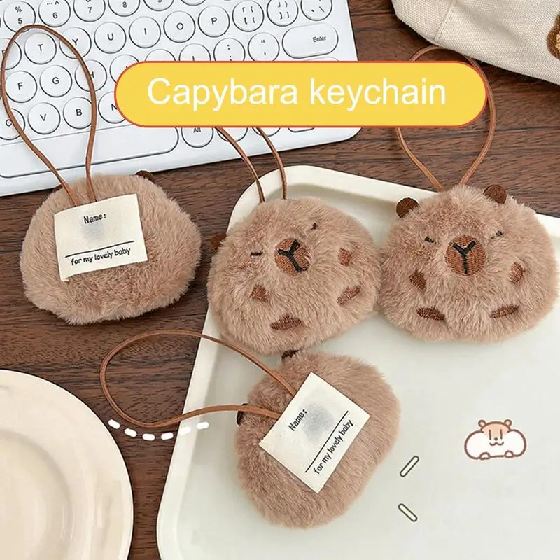 Capybara Charm กระเป๋าเป้สะพายหลังจี้ตกแต่งจี้สัตว์น่ารัก Capybara ตุ๊กตาพวงกุญแจตุ๊กตาตกแต่งกระเป๋าจี้แฟชั่น