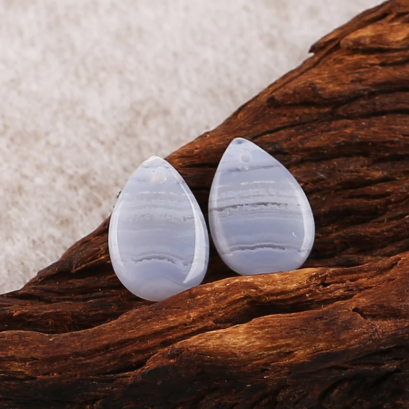 

Натуральный камень, синий кружевной агат, серьги в форме капли воды, модные украшения ручной работы, женские серьги, аксессуары 11x12x3 мм, 3 г