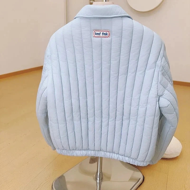 النسخة الكورية سترة قطن قصيرة خفيفة الوزن للنساء ربيع الخريف الشتاء تنوعا التنقل معطف العصرية مبطن w1772