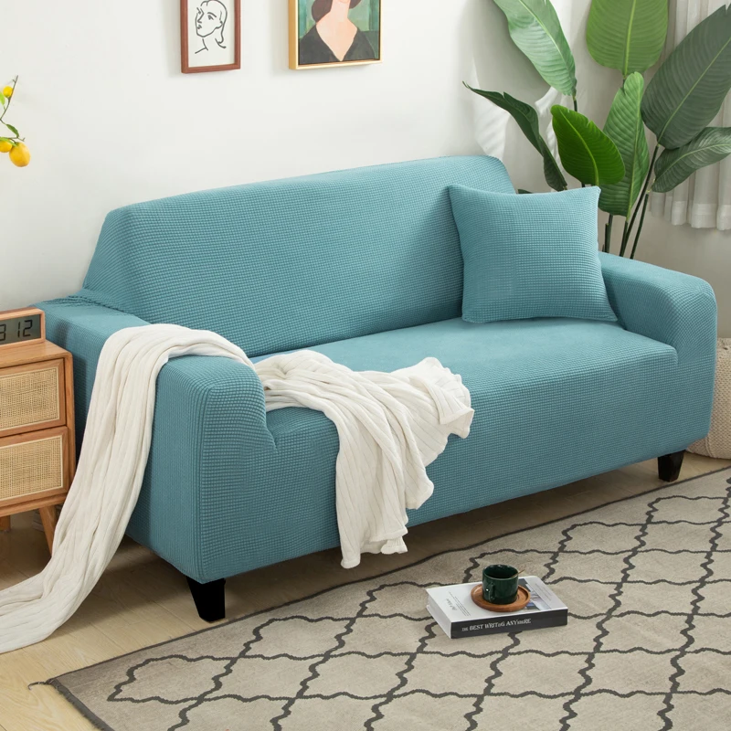 Neue Sofabezug aus Jacquard-Stoff, einfarbig, Couchbezüge, elastisch, waschbar, für L-förmiges Sofa, Wohnzimmer, 1/2/3/4/5 Sitz – Detail 8