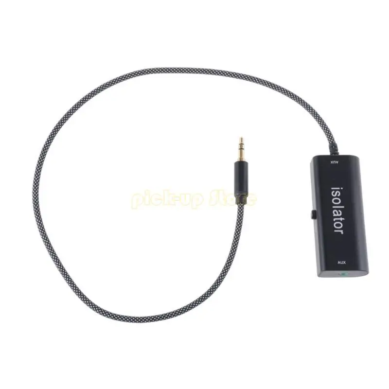 Q5WA Portable Ground Circuit Noise Isolator for Car Aux Home Theater 3.5mm Noise Isolation Cable Cord Eliminate Buzzing Noise