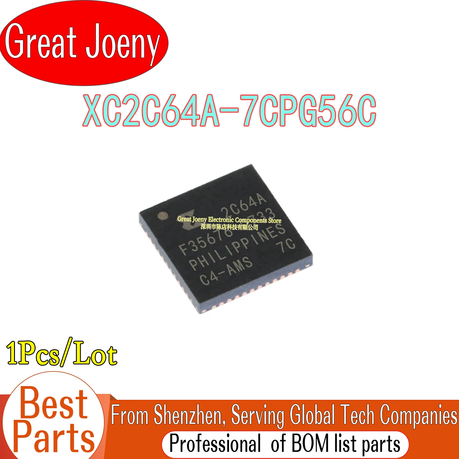 

100% New Original 2C64A XC2C64A-7CPG56C IC Chipset CSBGA-56