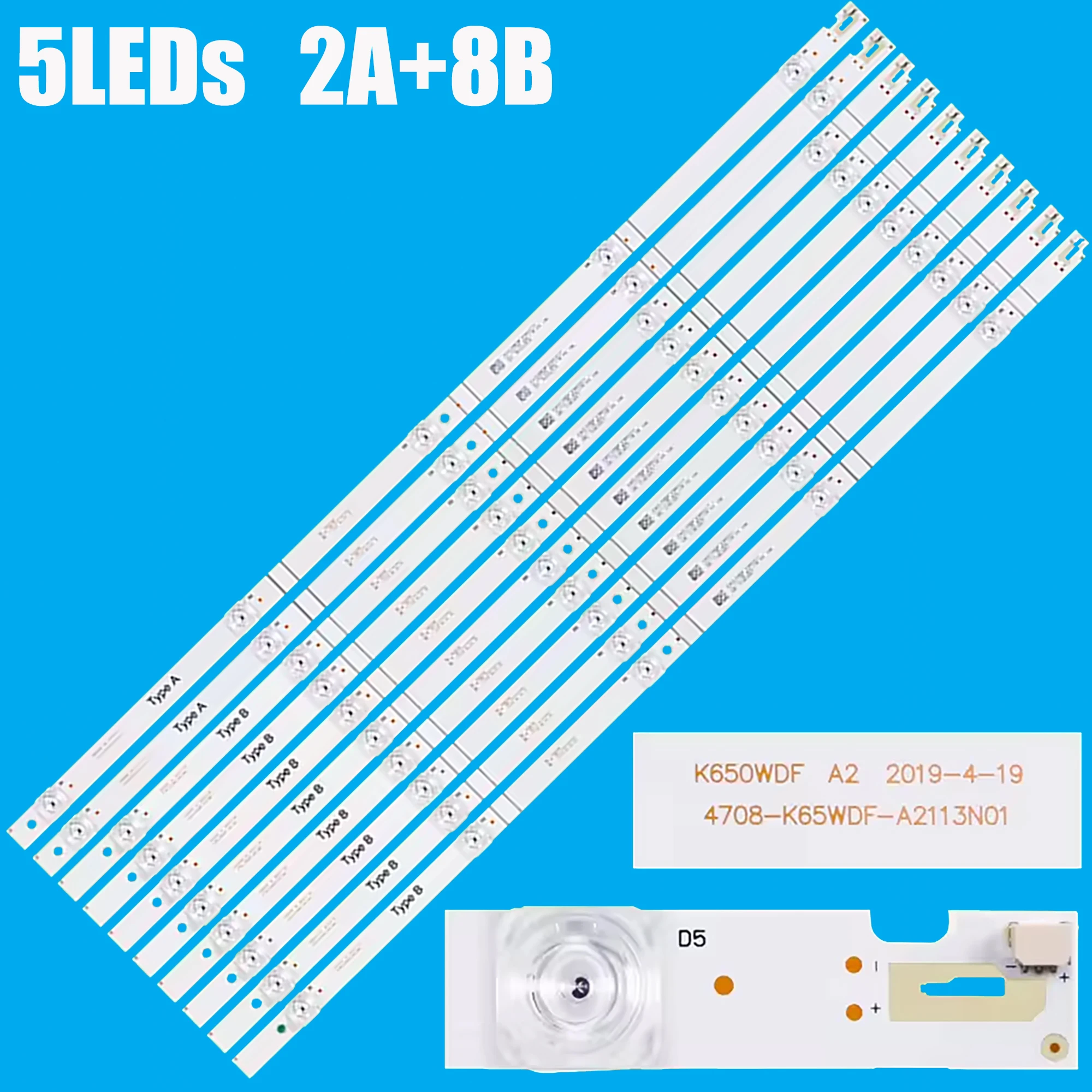 

LED Backlight strip for PHILIPS 65DS8800 65PUF7184/T3 65PUF7184 K650WDF A2 4708-K65WDF-A2113N01 4708-K65WDF-A2113N11