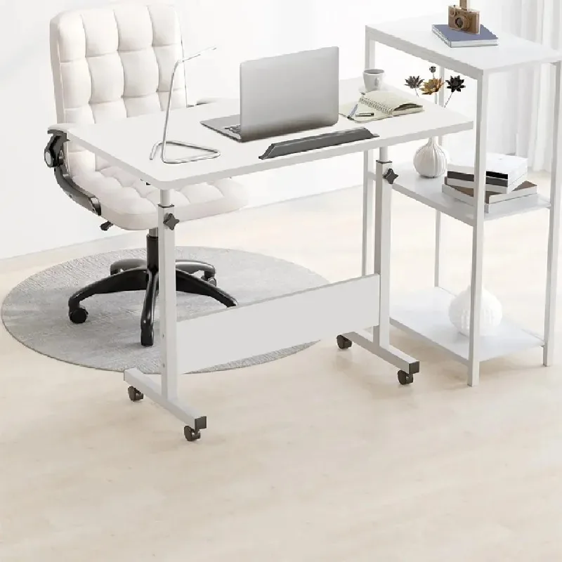 

Стол на колесиках с регулируемой высотой, вращающийся стол для ноутбука, небольшой регулируемый стол для домашнего офиса, вращающийся стол для ноутбука