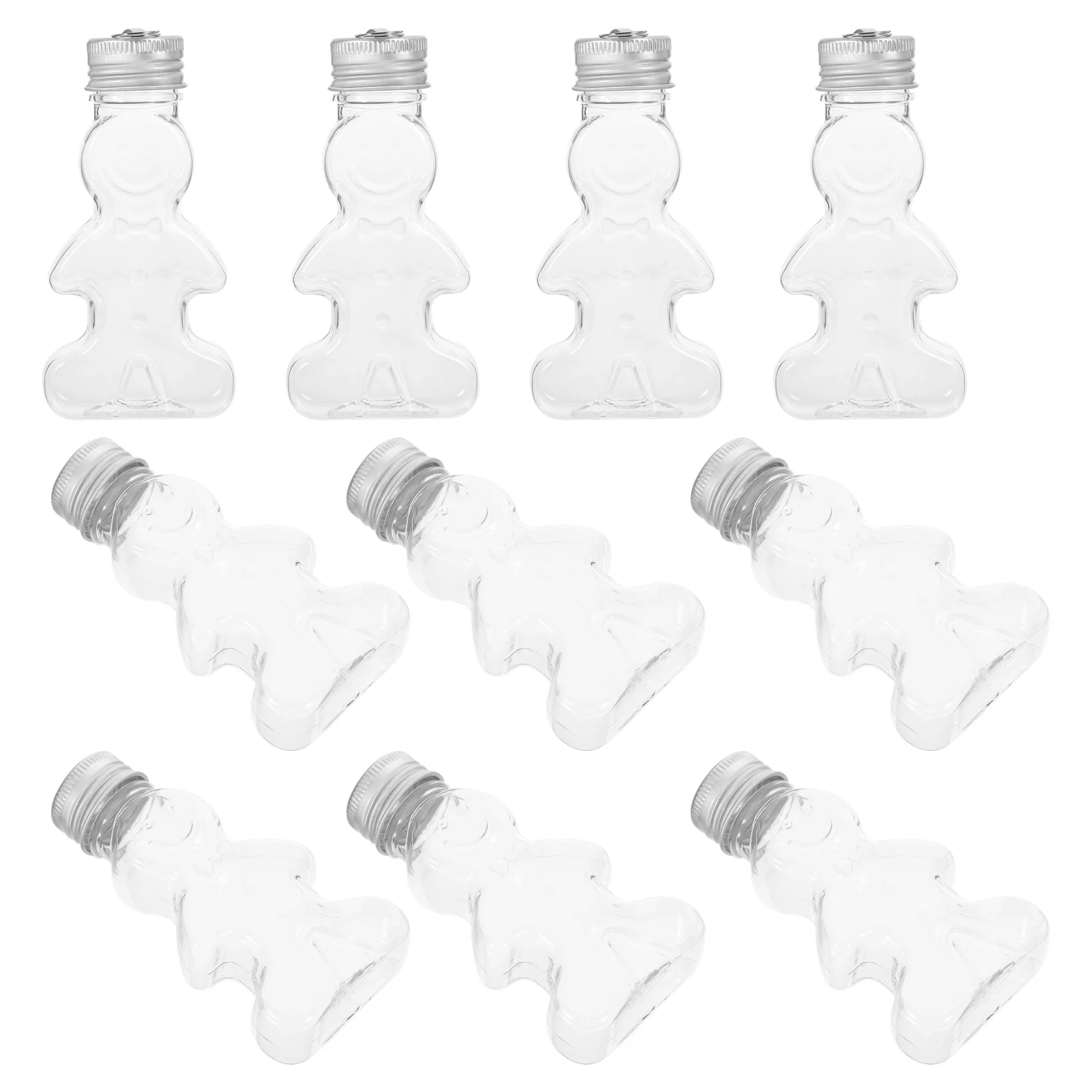 10 Pcs Christmas Bottle Candy Jar Water Container Decorate Milk Tea Sealing Juice Drinking Bottles The Pet Style Jars