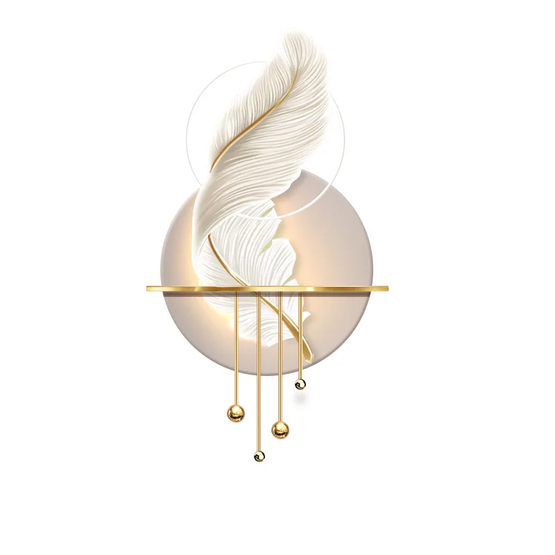 

Cream wind feather entrance decorative painting light luxury aisle corridor