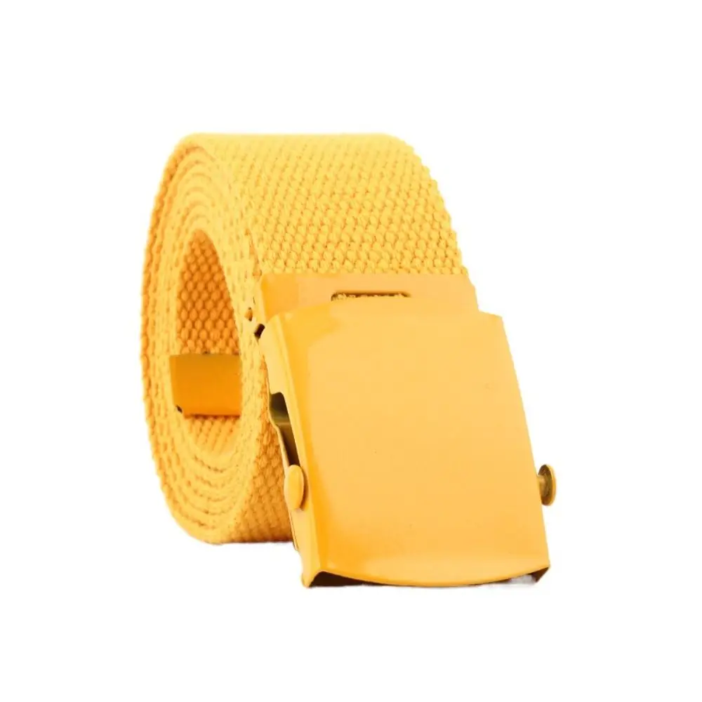 

Elegant Canvas Women Nylon Belt Wide Side Pure Color Man's Waist Belt Pants Decor Korean Style Jeans Decoration Daily