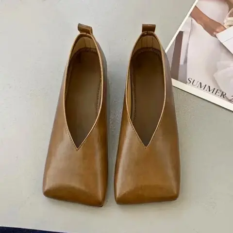 봄 가을 컴포트 로퍼 신발 스퀘어 발가락 로우 힐 워킹 캐주얼 신발 얕은 신발 패션 레트로 메리 제인 신발