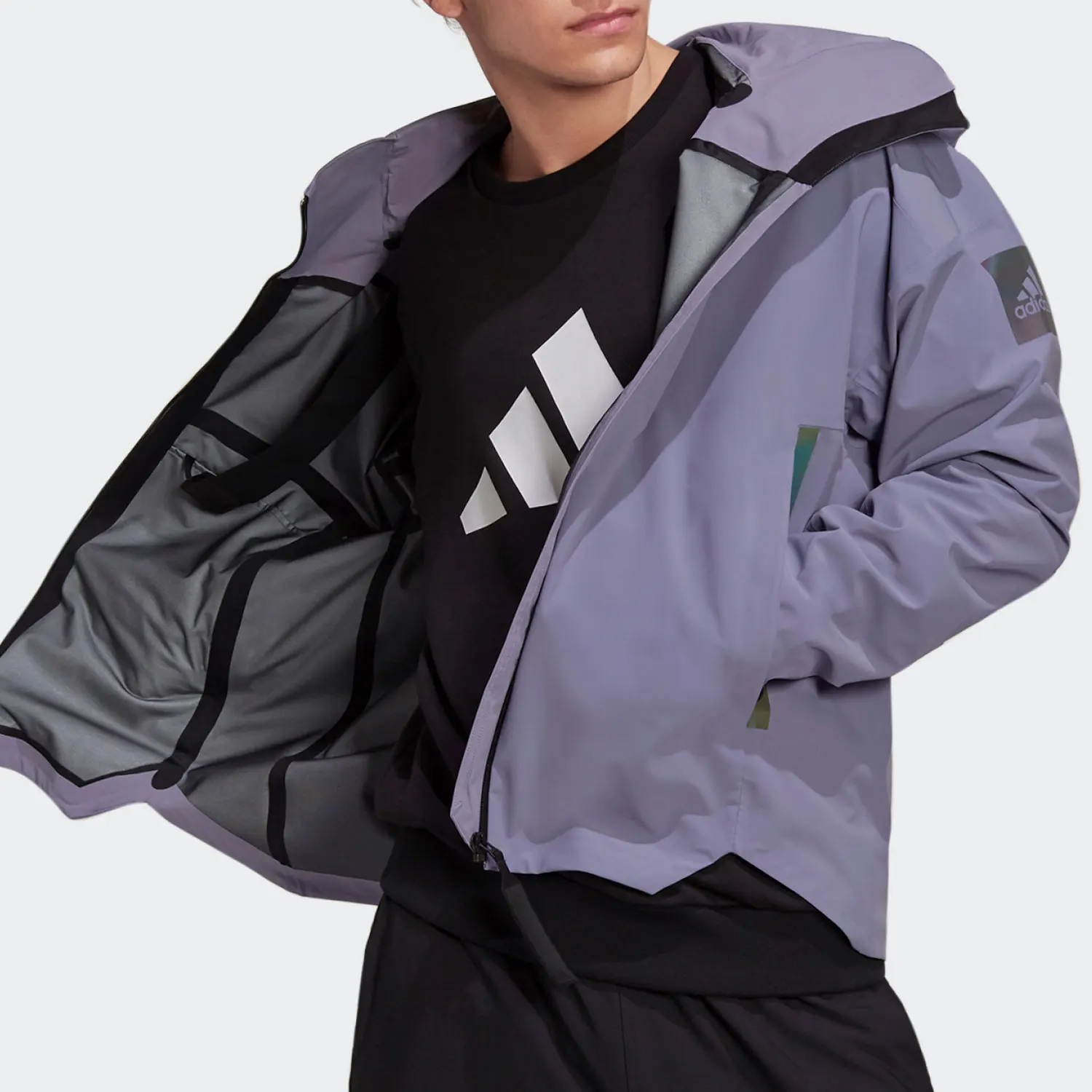 

Adidas подлинный новый мужской уличный водонепроницаемый плащ с капюшоном GT6576