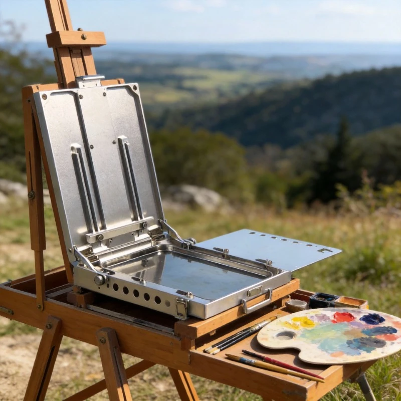 

Adjustable Aluminum Alloy Portable Outdoor Sketching Watercolor Oil Painting Box