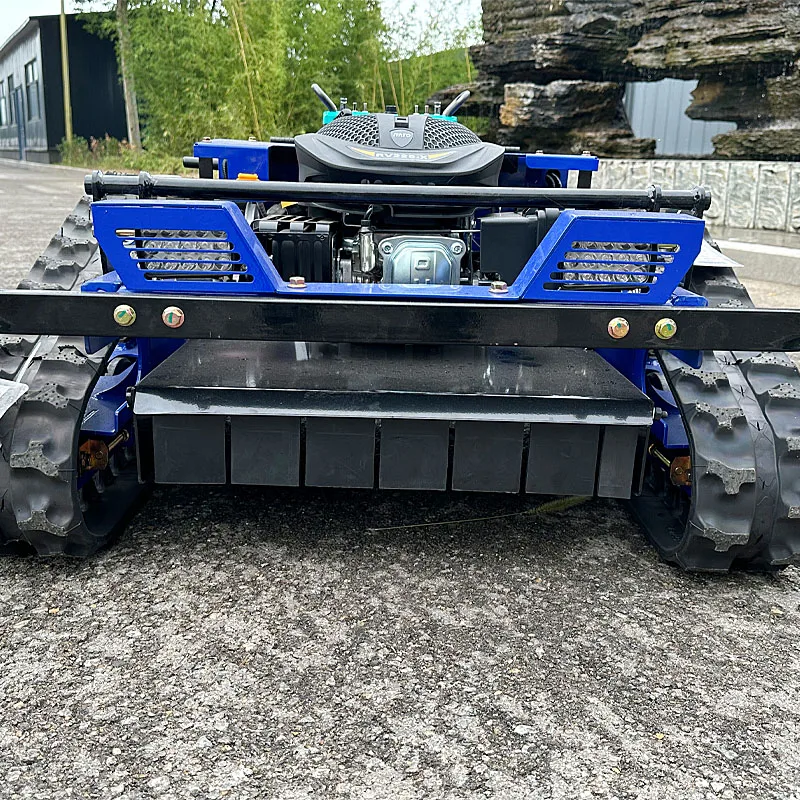 Customized Remote Control Tracked Lawn Mower 9 HP Slope Garden Reclamation  Grass Cutter Weed Killer