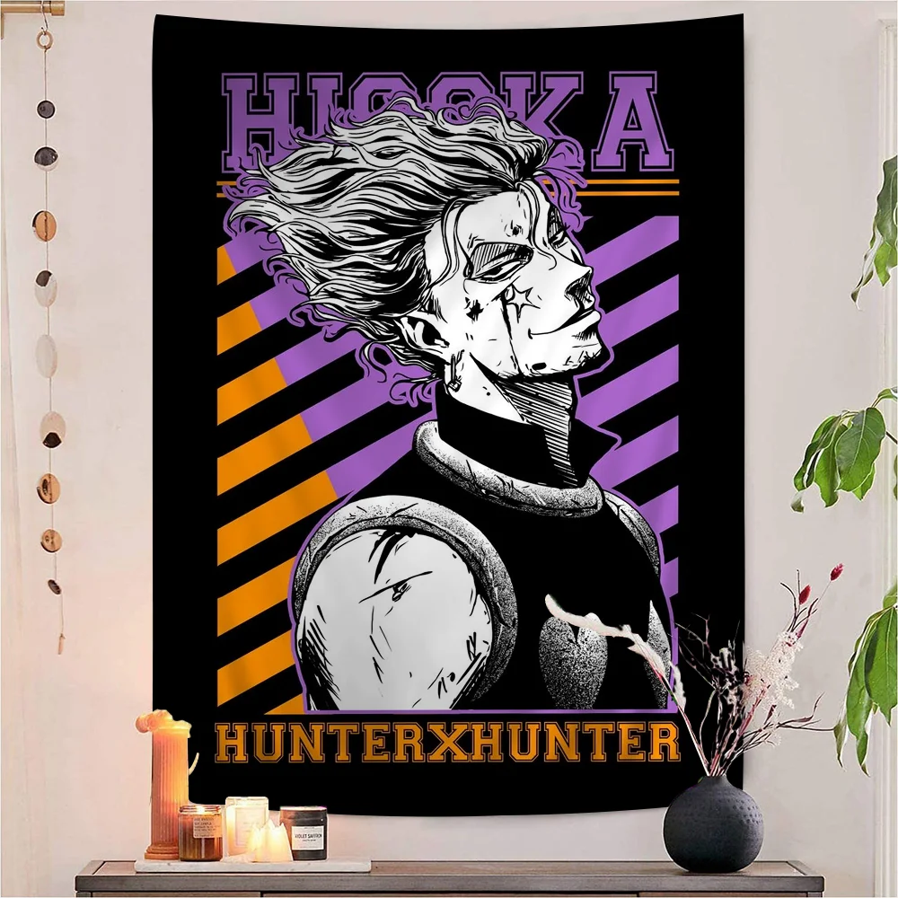 

Hunter X Hunter Hisoka Printed Large Wall Tapestry Indian Buddha Wall Decoration Witchcraft Bohemian Hippie Decor Blanket