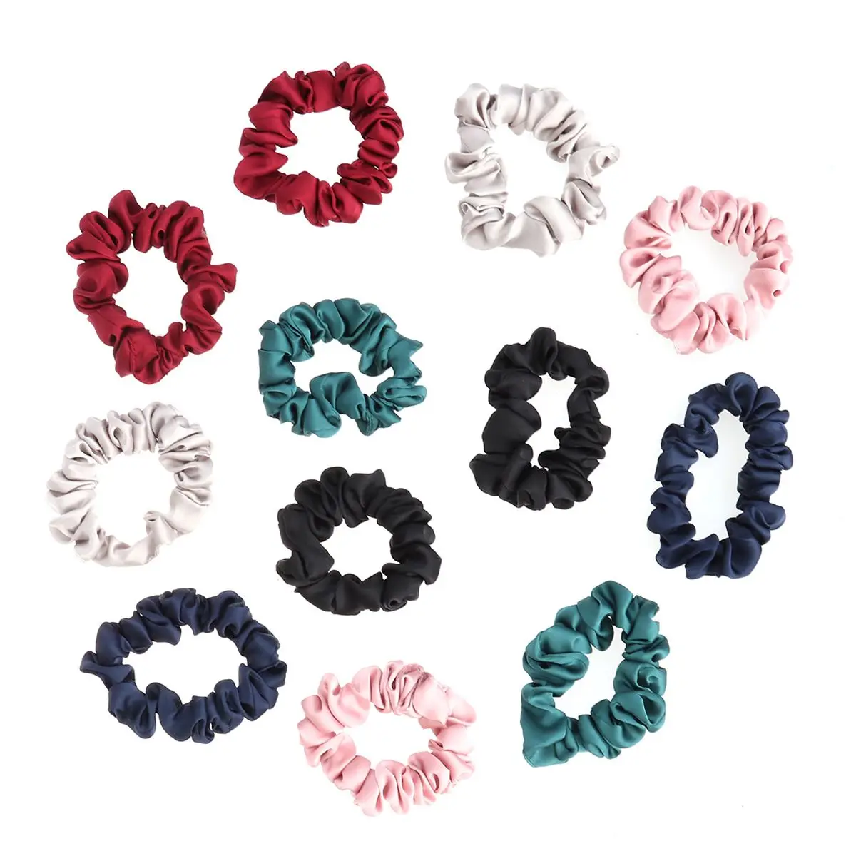 

12 Pcs Ties for Women Girls Soft Stretchy Durable Rubber Band Ponytail Holder Hairbands Accessories