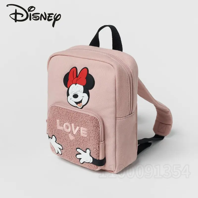 Disney Mini New Pink Girls' Backpack Luxury Brand Girls' Backpack Cartoon Embroidery Fashion Trend Lightweight Mini Book Bag