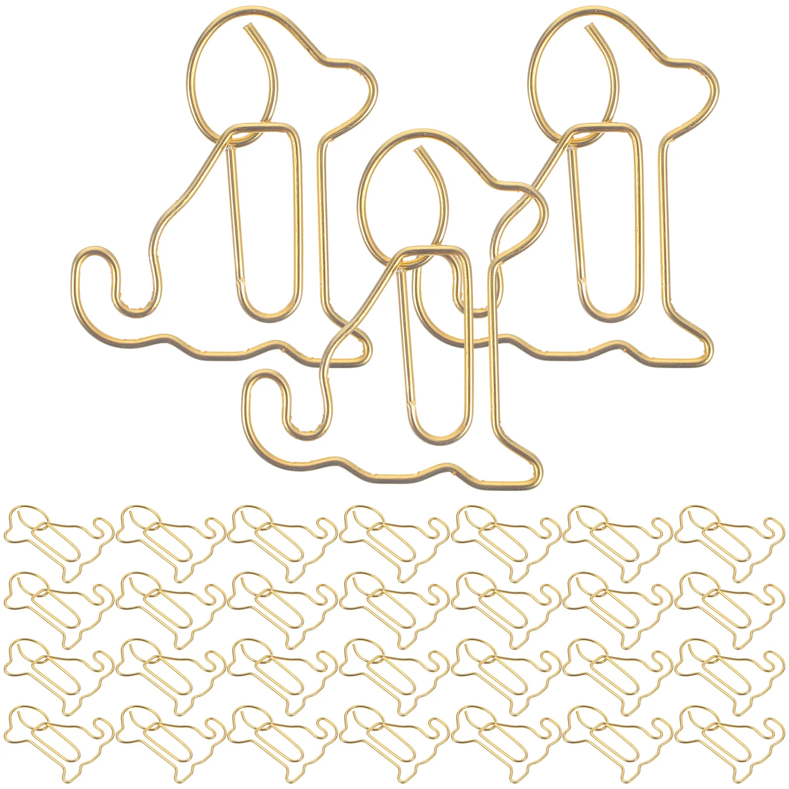 50-delige dierenpaperclip werkbladwijzers Golden Retriever clips metalen paperclips