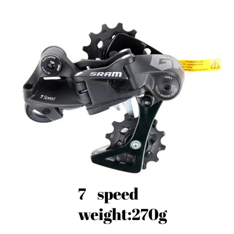 SRAM GX 7v MTB Bike kit DH Downhill Kit 7-speed GX Gear Shifter Rear Derailleur Flywheel 11-25 chain PC1110 foldable bicycle