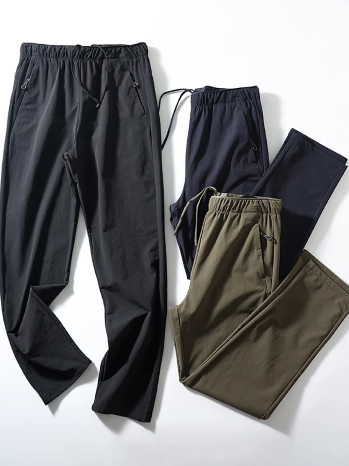 

Мужские повседневные брюки для активного отдыха: новые, осенние, с высокой эластичностью, прямым кроем, ветрозащитные, водонепроницаемые, дышащие, для города, модные, стильные