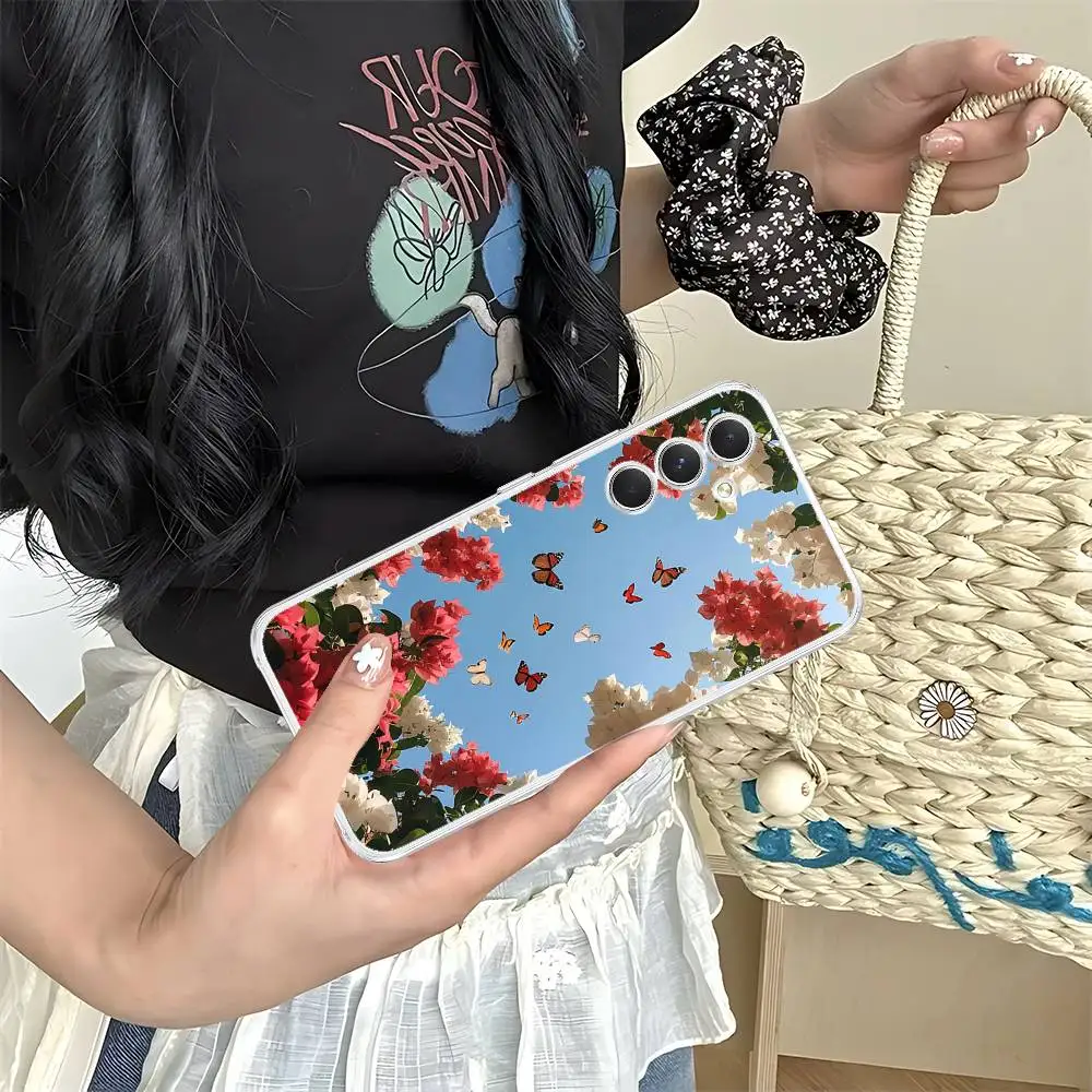 Fresh Little Flowers Phone Case For Samsung Galaxy A52 A12 A51 S21 Edge S22ULTRA S23 S24 S20LITE Plus Ultra Transparent Cover #2