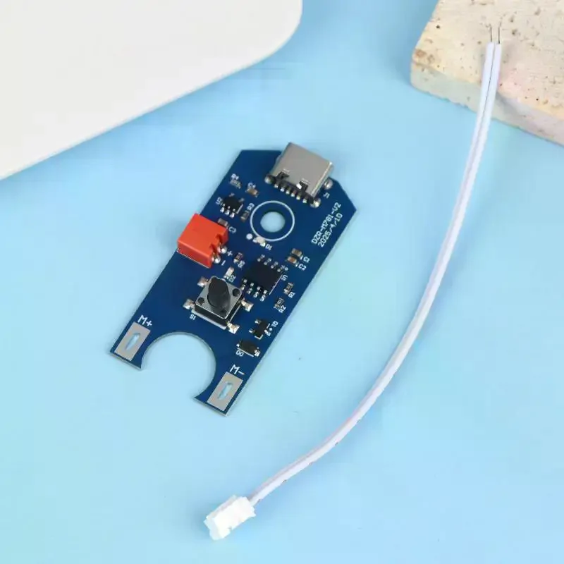 USB Rechargeable Mini Motor Drive Mainboard Type C Portable Driver Control Board With Switch For DIY Garlic Cutter Water Pump