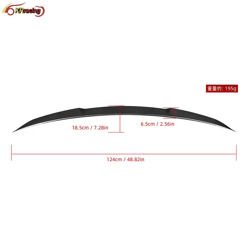 مناسبة لـ VS Style ألياف الكربون الخلفي الجذع الشفاه الذيل الجناح Ducktail المفسد لسيارات BMW 4 Series G26 4-Door 2021+