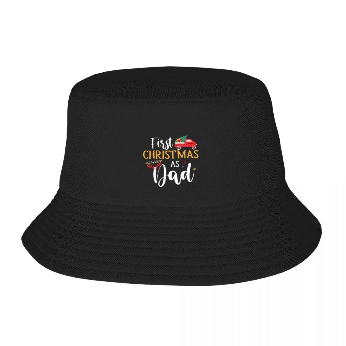New First Christmas As Dad Bucket Hat Bobble Hat New In The Hat Women's Beach Outlet Men's