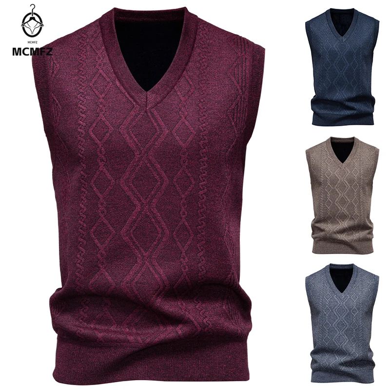 الرجال الخامس الرقبة محبوك سترة دافئة الخريف الشتاء الماس شبكة الملتوية زهرة عارضة الأزياء تنوعا متماسكة أعلى #4