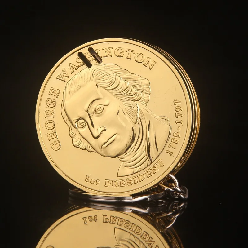 Nuovi accendini compatti creativi accendini a gas gonfiati accendini per monete da un dollaro ciondolo portachiavi regalo in metallo portachiavi