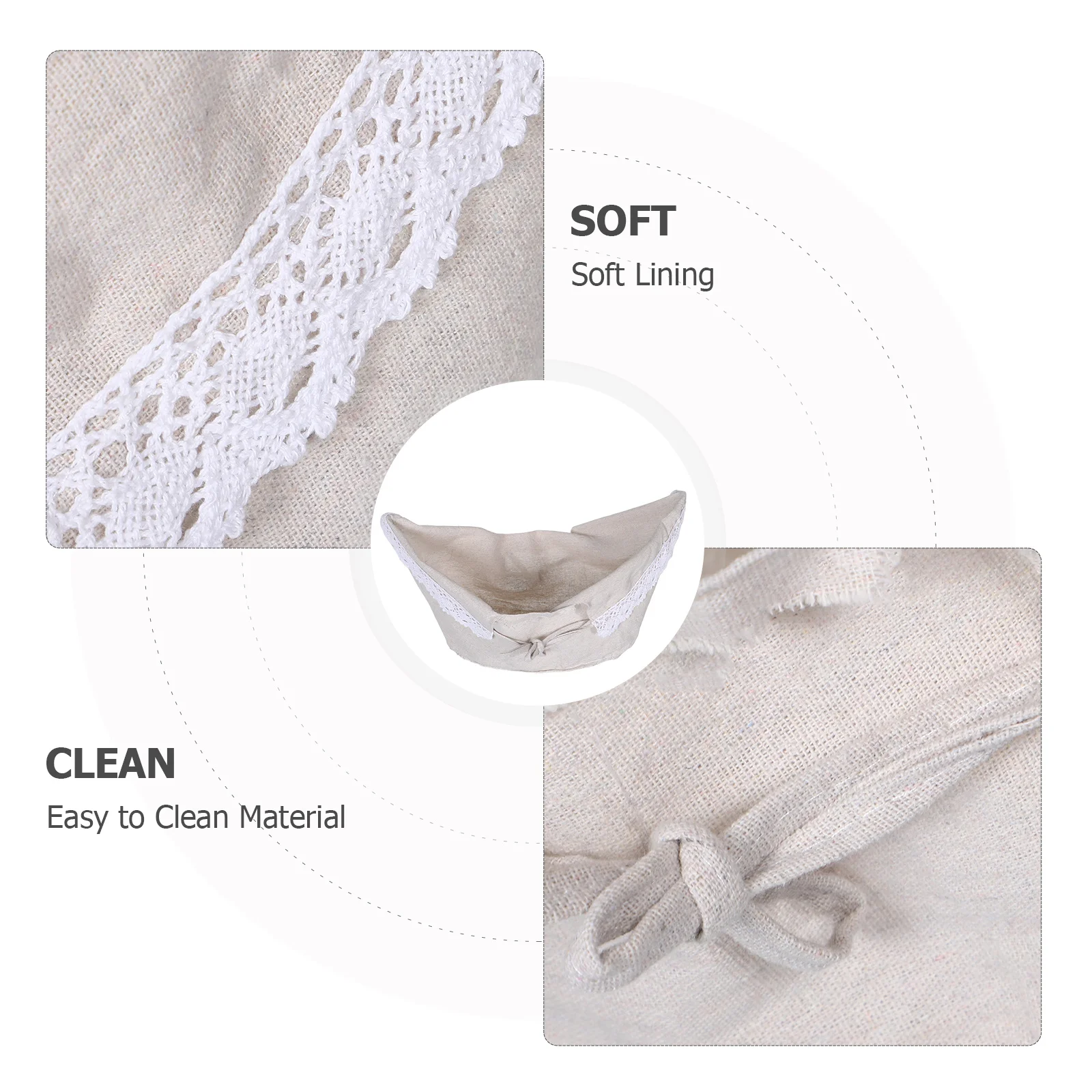 2 قطعة سلة القماش البيضاوي بطانات للنزهة صندوق تخزين منظمة المطبخ الخوص سلة من الخيزران بطانة استبدال النسيج إدراج #3