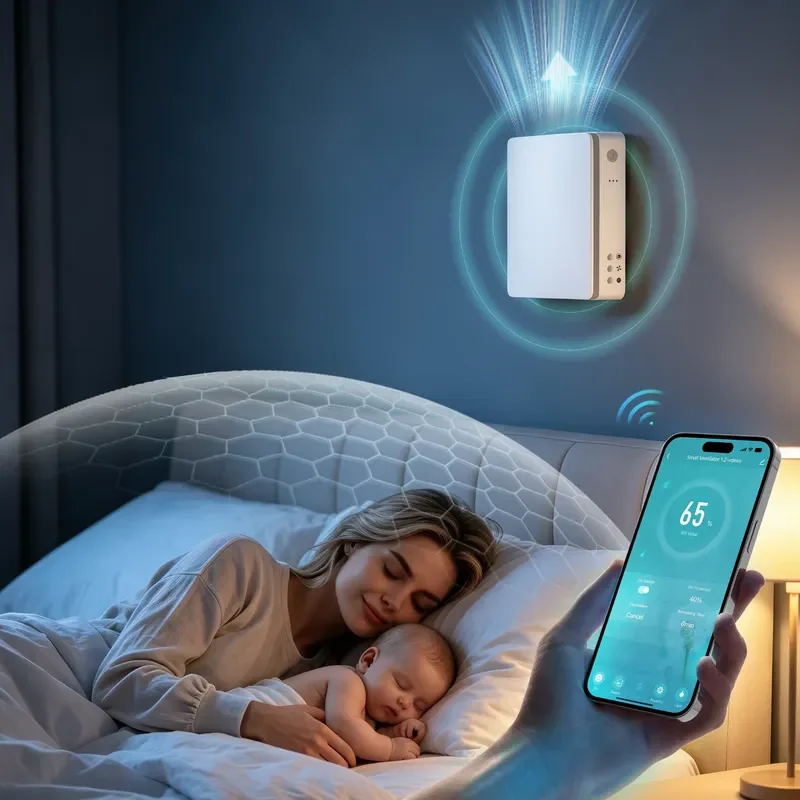 Smart WiFi Air Purifier with HEPA Filter for Large Rooms High Airflow 20-50 L/M/H Modern European Design  Home and
