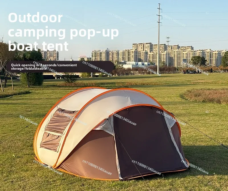 Outdoor Fully Automatic Tent Opens in 1 Second, Wild Camping Tent, Hand-thrown Tent for 4-6 People
