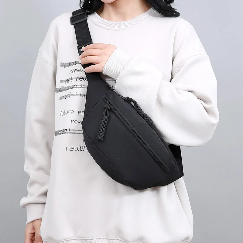 Nylon Messenger Bags Nylon Cross body Chest Bag Dumpling Bag for Women Nylon Crossbody Bag Half Moon Armpit Bag Shoulder Bags