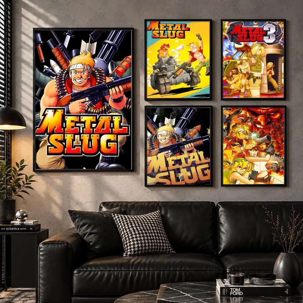 Screen-Collectible-Characterart-Immersive-Interactive Metal Slug Poster Aesthetic Unframed Wall Prints for Bedroom & Living Room