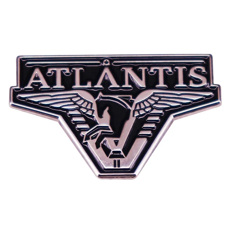 Alfileres esmaltados con logotipo de Stargate Atlantis, insignia de ropa, broche, regalo, mochila, decoración de pecho, joyería, nuevo