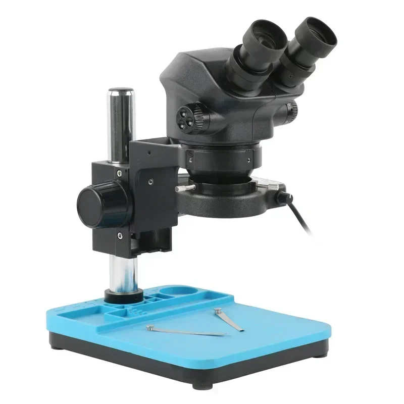 7x-50x Zoom Binocular Stereo Microscope Optional 0.5X 2X 0.7X Objective Barlow Lens For Industrial Phone Repair PCB Soldering