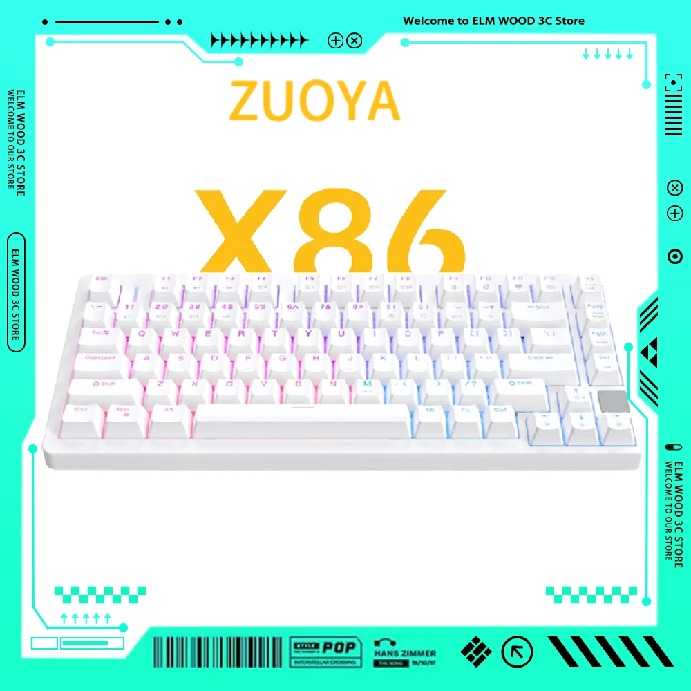 

ZUOYA X86 Mechanical Keyboard Magnetic Switch Esports Gaming Keyboard RGB Backlight Hot Swap 81 Keys Quick Trigger PC Gamer Gift