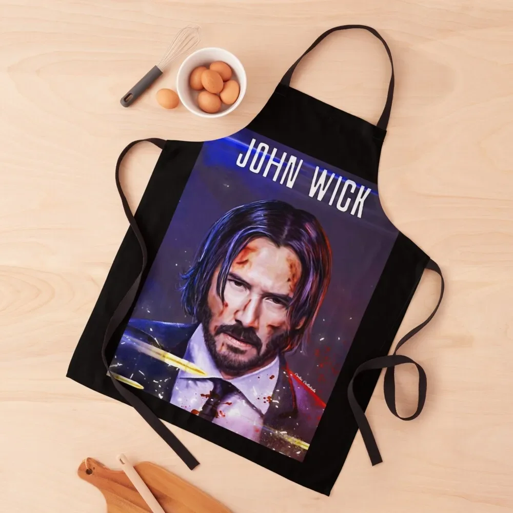 

John Wick Apron For Women House Things For Home And Kitchen For Nail Stylist Kitchen Tools Apron