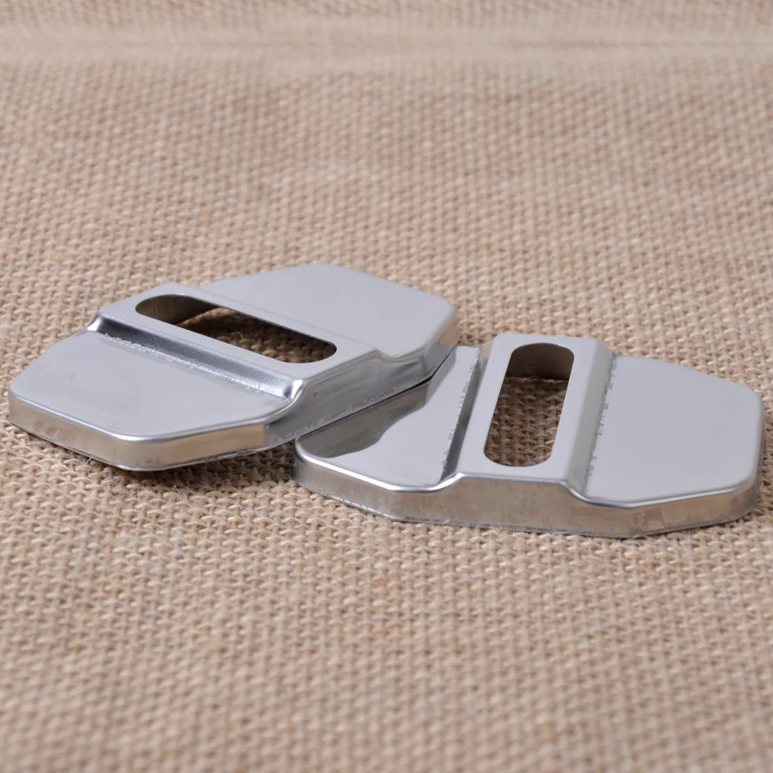 beler 4Pcs Car Door Striker Cover Lock Buckle Cap Protector for Mercedes Benz B C E ML SLK Class GLK300 W164 C260 Chrysler 300c