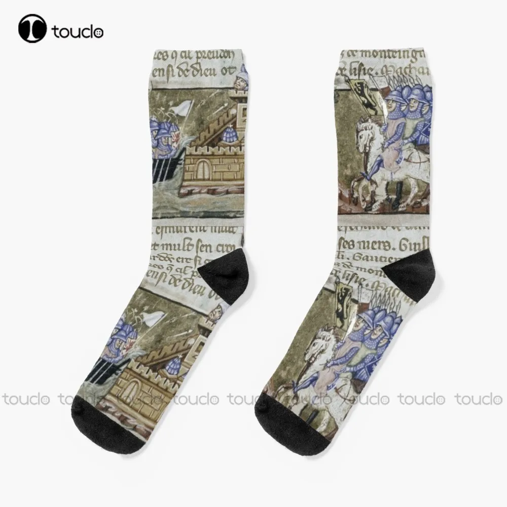 Sack of Constantinople Attack Constantinople Socks Womens Hiking Socks 360° Digital Print Design Cute Socks