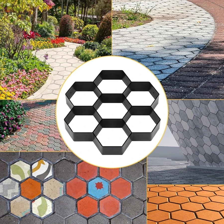 2PCS Garden Walk Pavement Mold DIY Manually Paving Cement Brick Stone Road Concrete Molds Path Maker Wielokrotnego użytku Garden Stone Road