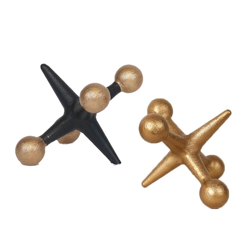 Resin Handicrafts Molecular Model Golden Geometric Three-dimensional Ornament Abstract Triangular Splicing Home Decoration