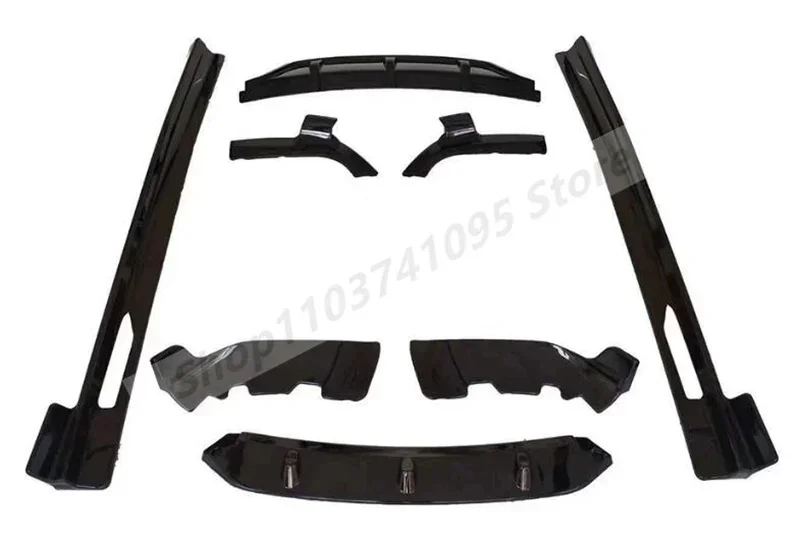 ABS Black Front Bumper Spoiler Lip Rear Trunk Diffuser Side Skirts Body Kit For BMW X6 G06 2019 2020 2021 2022