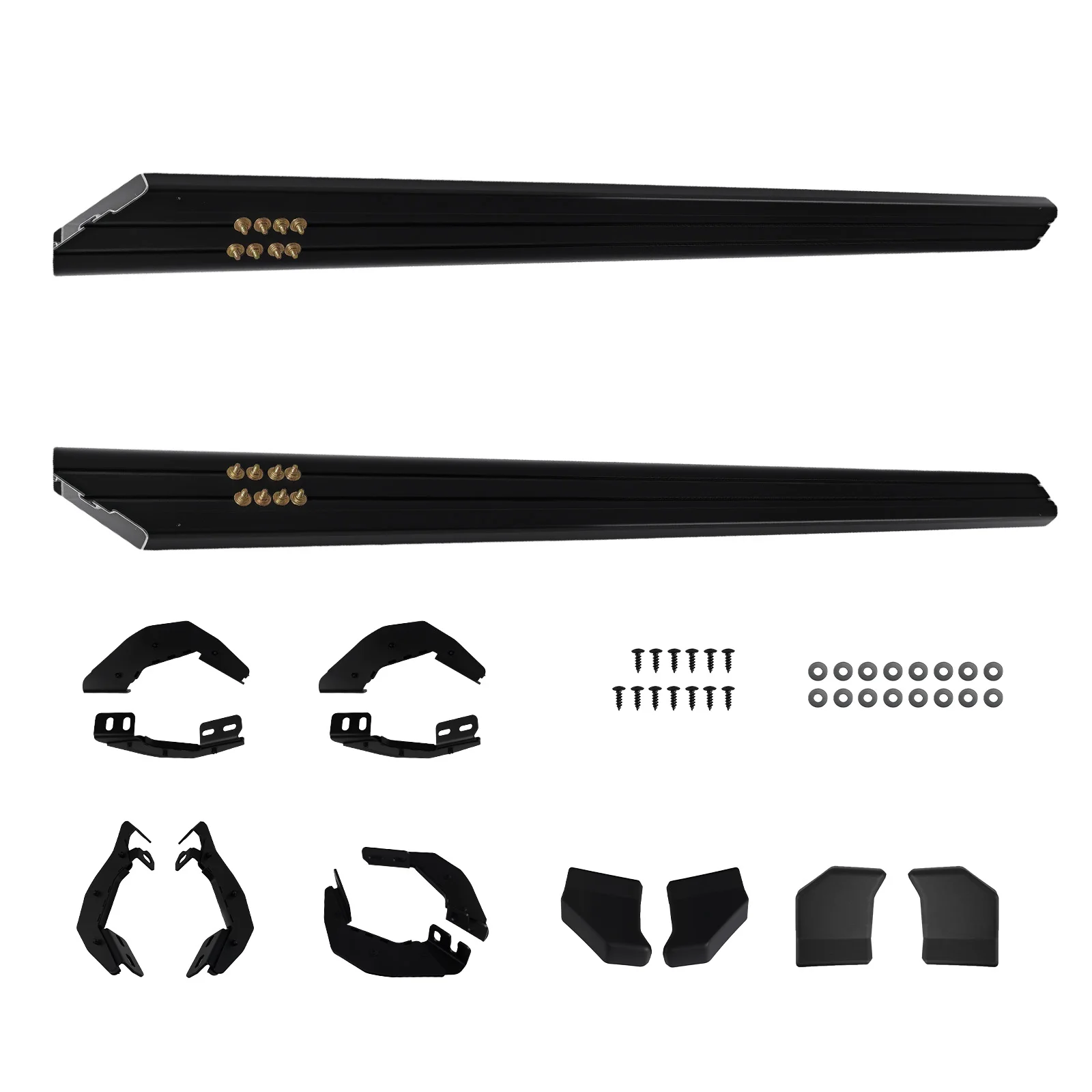 

Truck Side Steps Running Boards for Toyota Tacoma 2024 2025 Black Aluminum